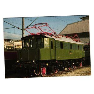 Elektro Schnellzuglokomotive E04 20 Deutsche Bundesbahn REIJU Postcard Train Car